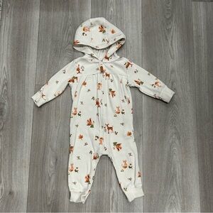 Carter’s Zip-Up Hooded Deer Print Onesie